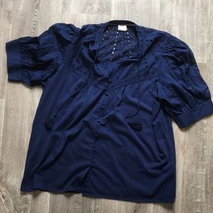 Good Heart top navy blue